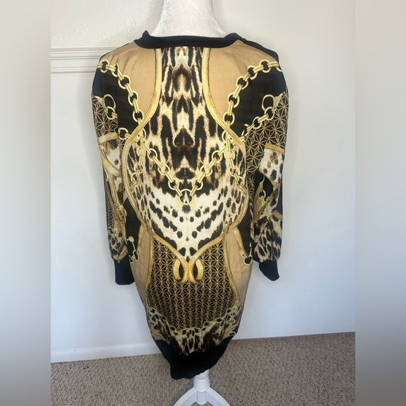 Black Label Brown and Black Print Women's Sweater size 2 - Picture 3 of 9